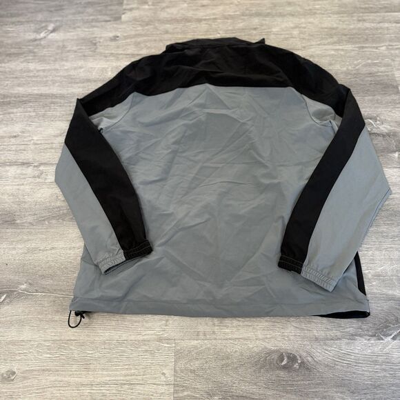 Original Penguin Sport 1/4 Zip Hooded Jacket Mens Gray Black Large NWT $110 - Picture 6 of 10